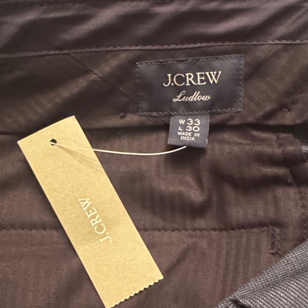 J.Crew Ludlow Slim-fit suit pant in Italian cotton blend Dark Gray (slate) 33x30 - Picture 2 of 7